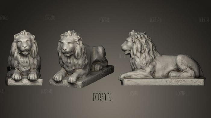 Lion Statue_3 stl model for CNC